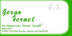 gergo hermel business card